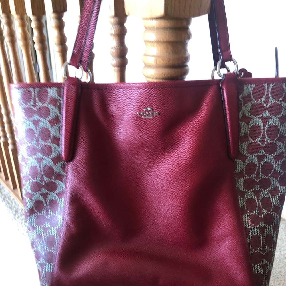 Coach large red purse